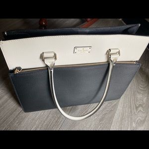Kate Spade Black and White Latop Tote Bag